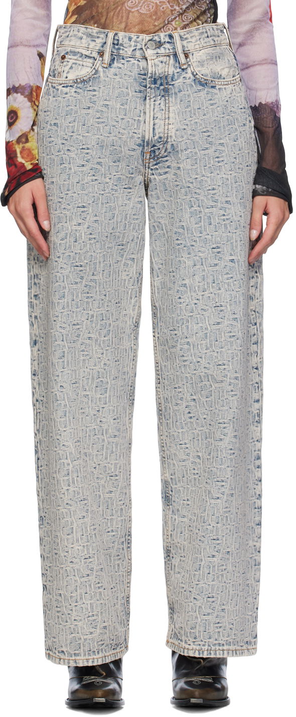 Kavbojke Acne Studios Acne Studios Loose Monogram 1981 Jeans Modra | A00433