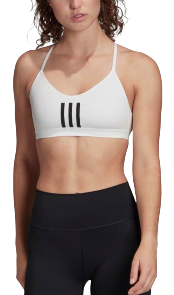 Modrček adidas Originals 3 Stripes All Me Sports Bra Bela | ft1877