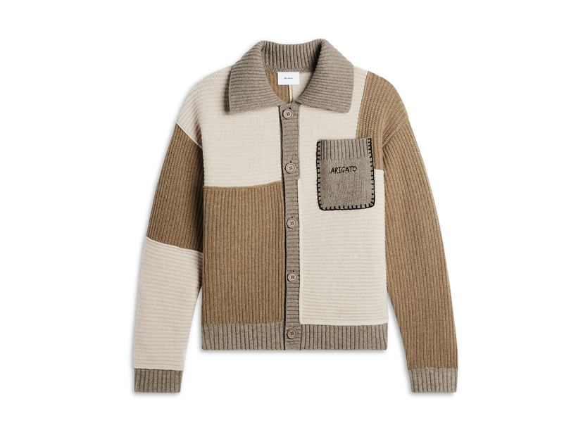 Pleteni pulover AXEL ARIGATO Franco Patchwork Sweater Rjava | A2141002