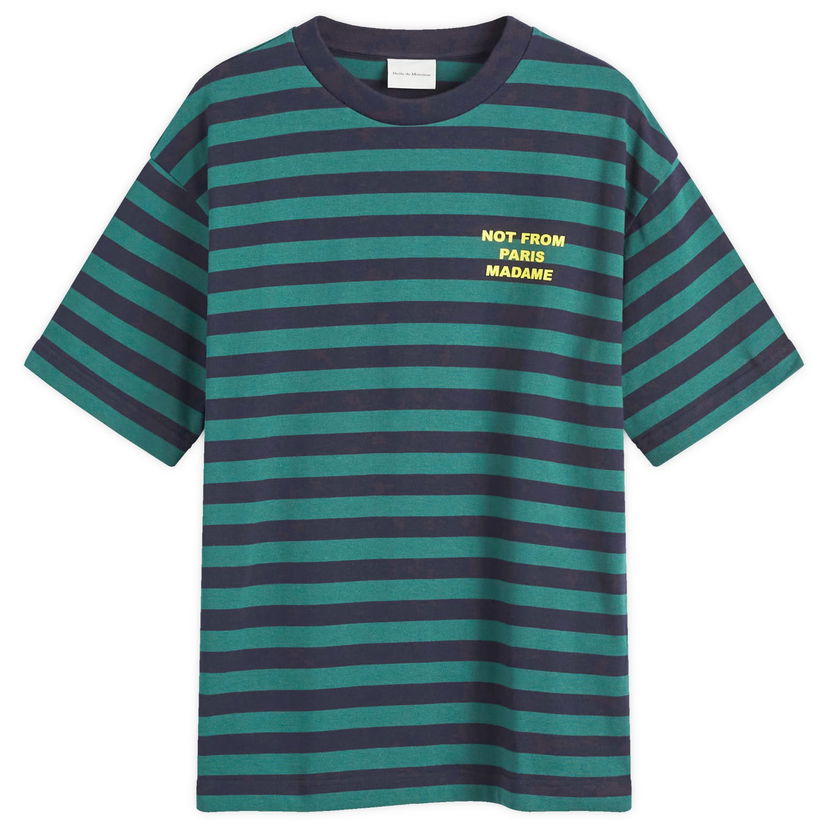Majica Drôle de Monsieur Logo Stripe T-Shirt Zelena | F-TS224-CO135-NY