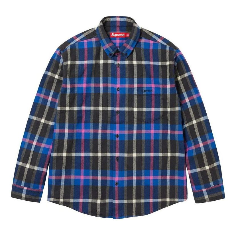 Srajce Supreme Plaid Shirt Modra | SUP-FW23-082