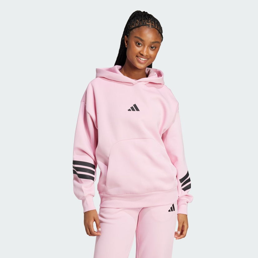 Pulover adidas Performance Fleece Hoodie Roza | JE0183