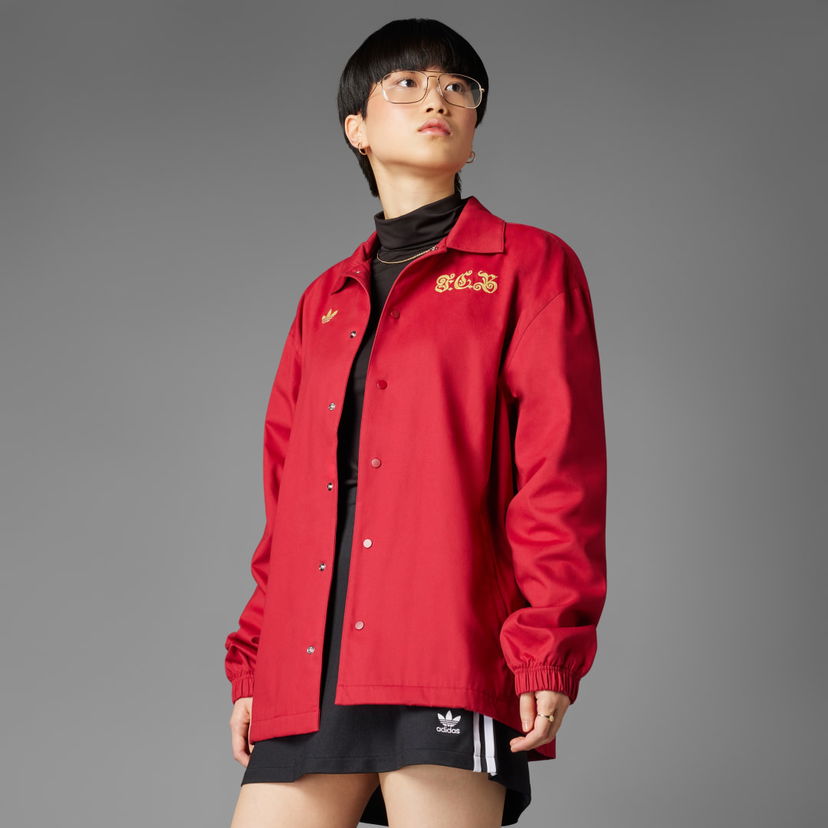 Vetrovka adidas Performance FC Bayern Anniversary Coach Jacket Rdeča | JF0585