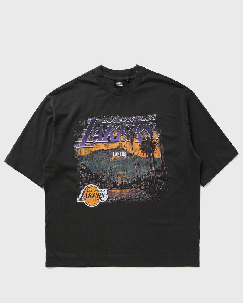 Majica New Era Los Angeles Lakers Washed Graphic T-Shirt Črna | 60684346