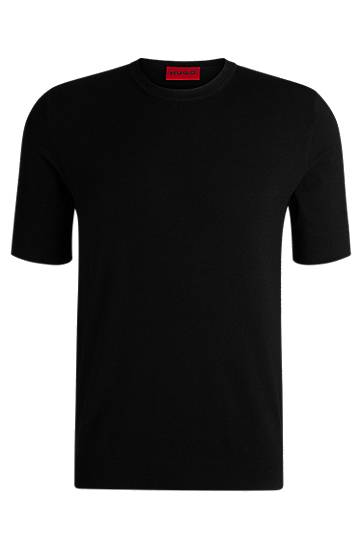 Pleteni pulover BOSS Slim-Fit Knitted Sweater Črna | 50536693