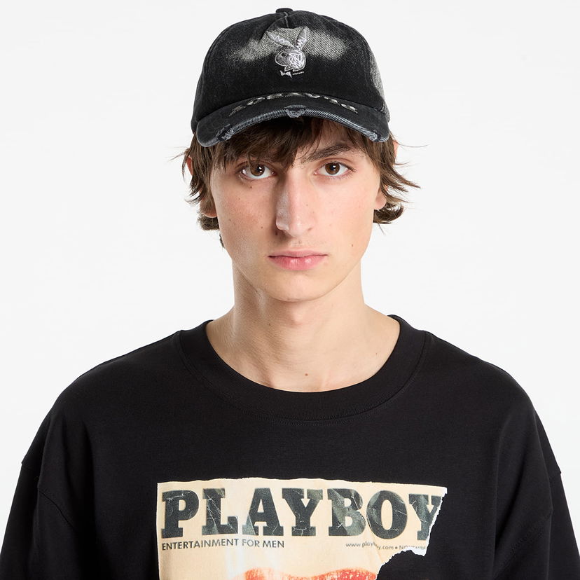 Kapa Footshop Playboy x FTSHP Denim Dadcap Black Črna | FTSHP_535