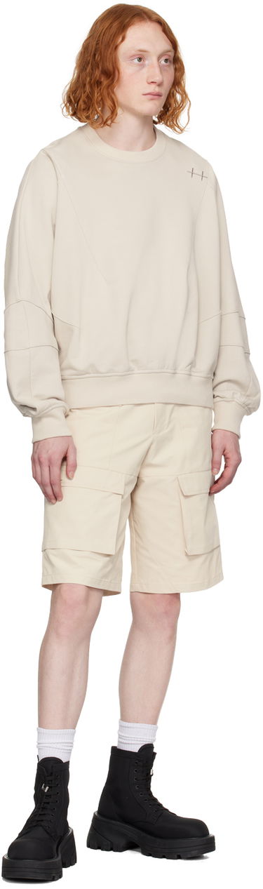 Pulover HELIOT EMIL Plicate Detail Sweatshirt Bež | SS24_M_08_062_ST18, 3