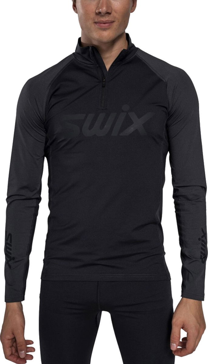 Pulover SWIX SWIX RaceX Dry Half Zip Top Črna | 10099-23-10150