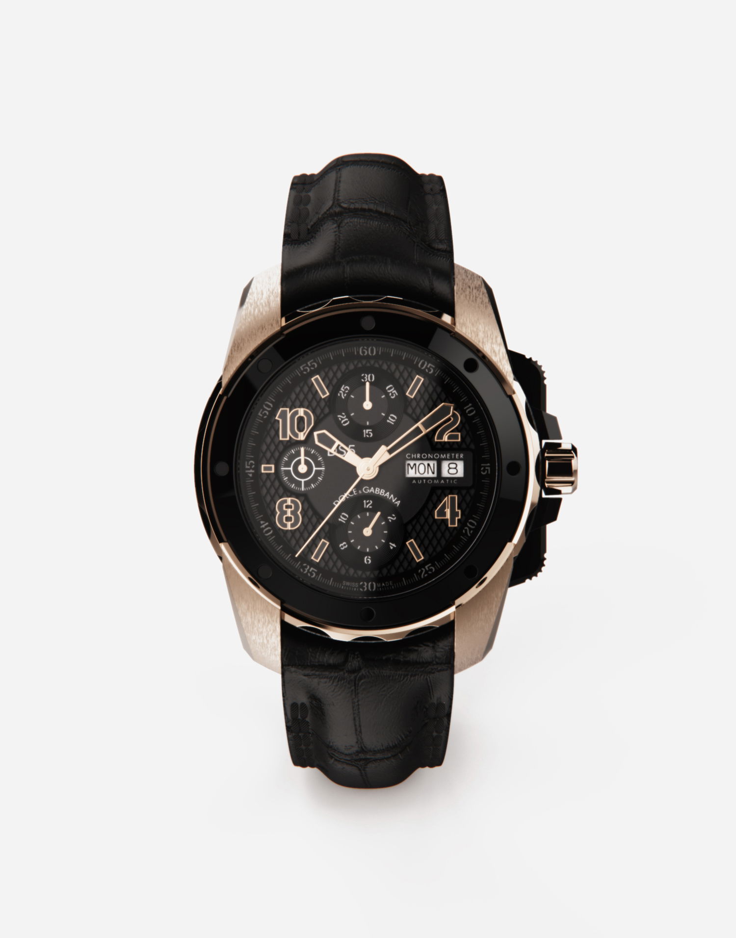 Ure Dolce & Gabbana Dolce & Gabbana DS5 Chronometer Automatic Watch with Black Alligator Strap Kovinski | WWES1MWW036N0000, 0