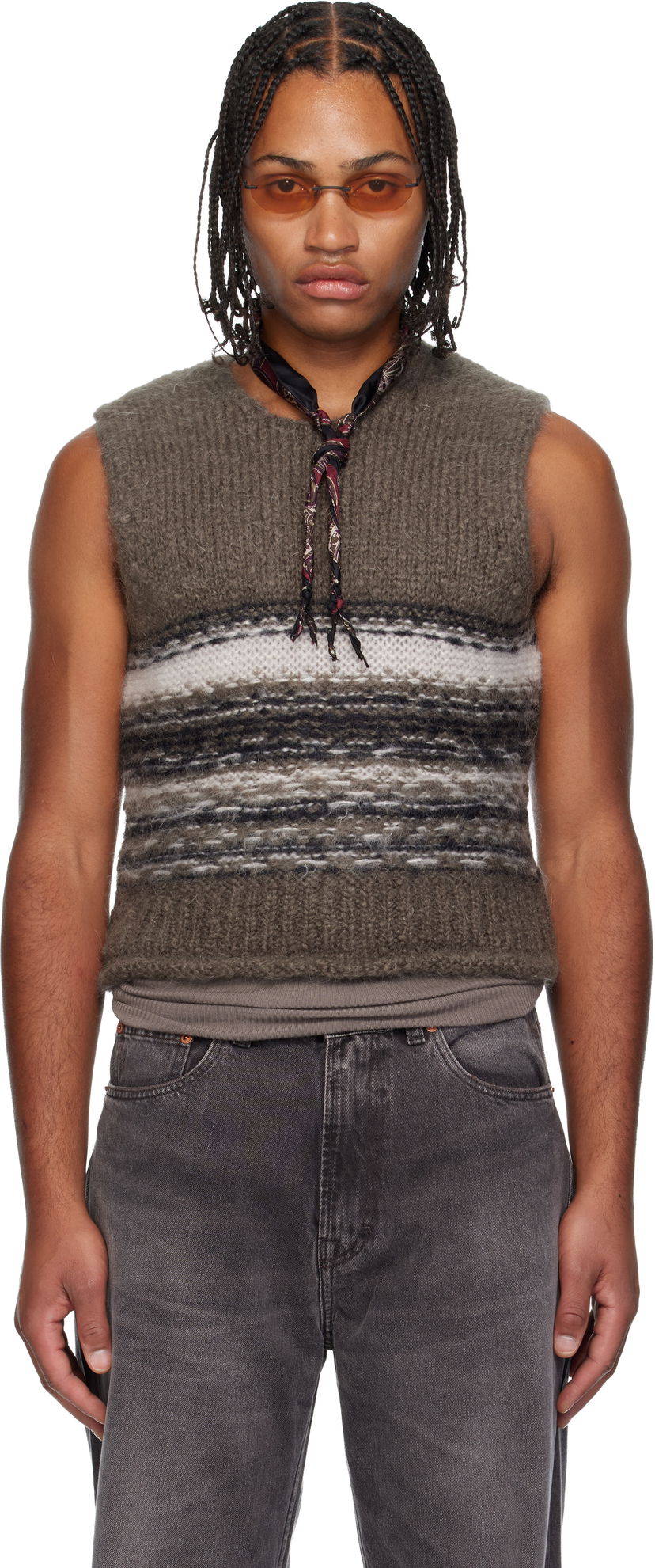 Pleteni pulover OUR LEGACY Pleaser Tank Sweater Večbarvna | M4253PB