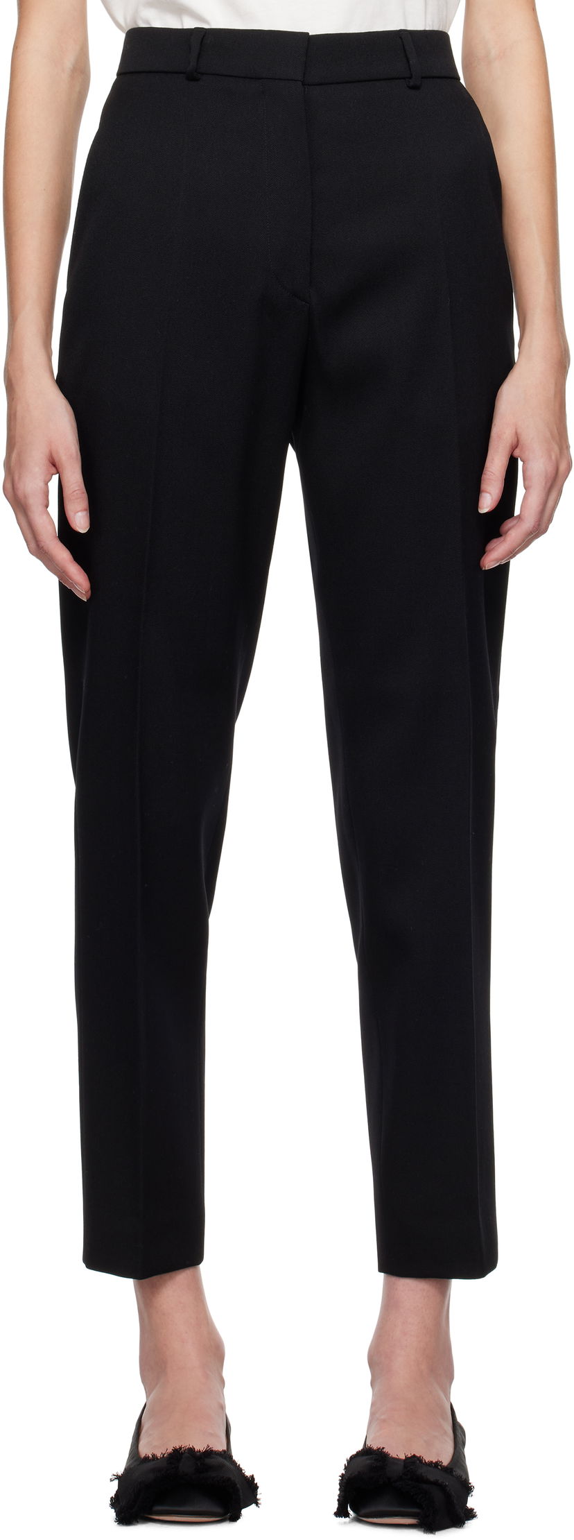 Hlače LANVIN Cigarette Trousers Črna | RW-TR0020-4885-H24