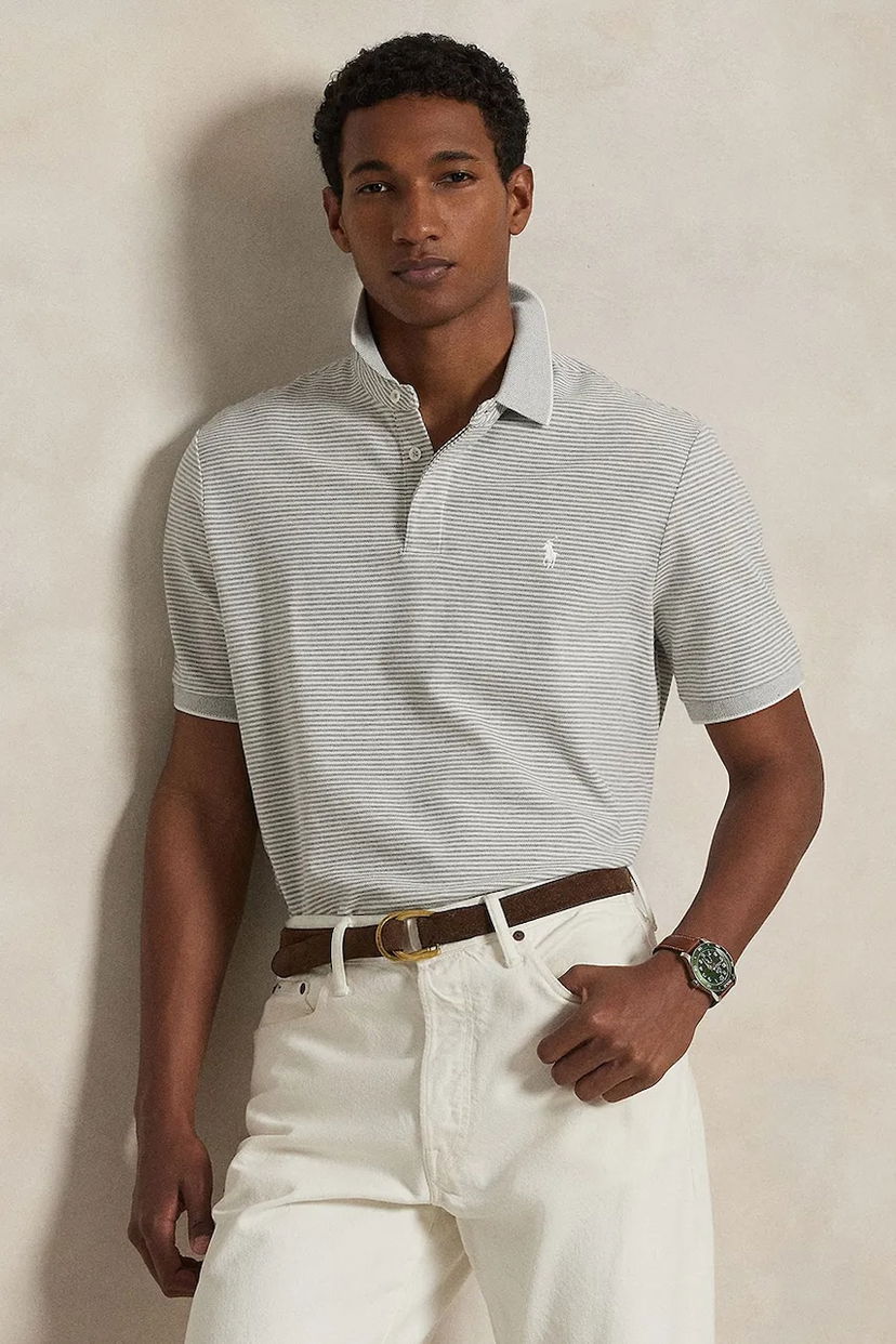 Polo majica Polo by Ralph Lauren Polo Ralph Lauren Striped Polo Shirt Siva | 710963495