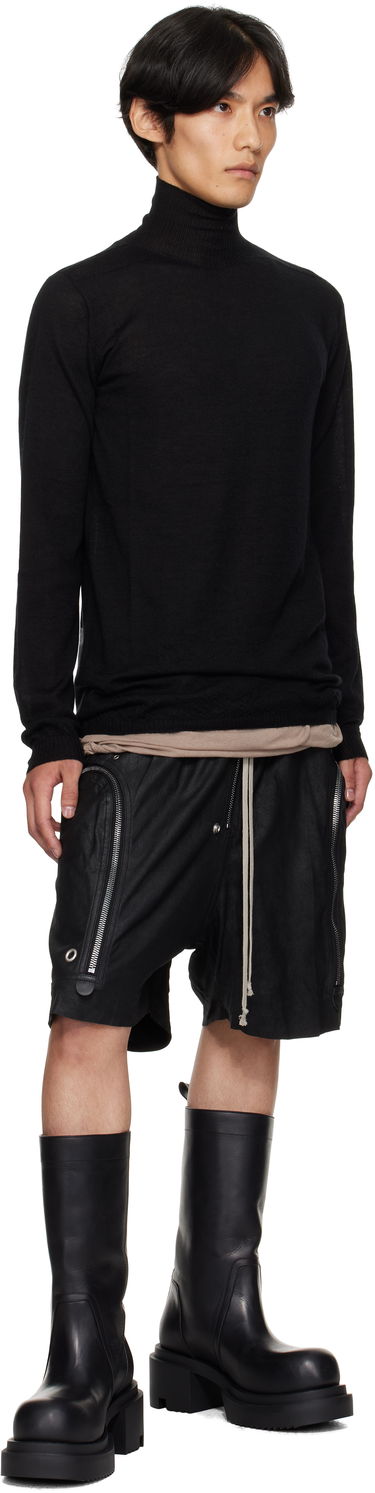Pleteni pulover Rick Owens Rick Owens Concordians Level Turtleneck Sweater Črna | RU02E1624 WS, 3