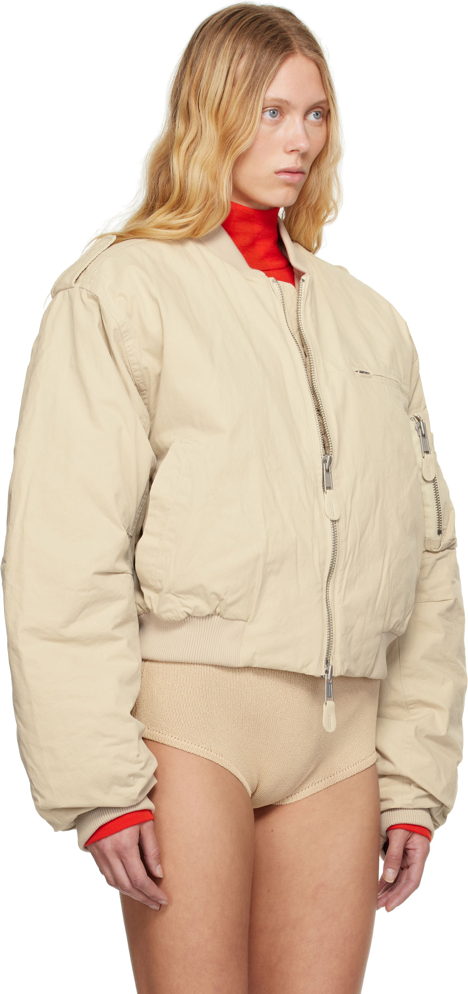 Bomber jakna Entire Studios Entire Studios A-4 Bomber Jacket Bež | ESU-S25-1008-BA, 1