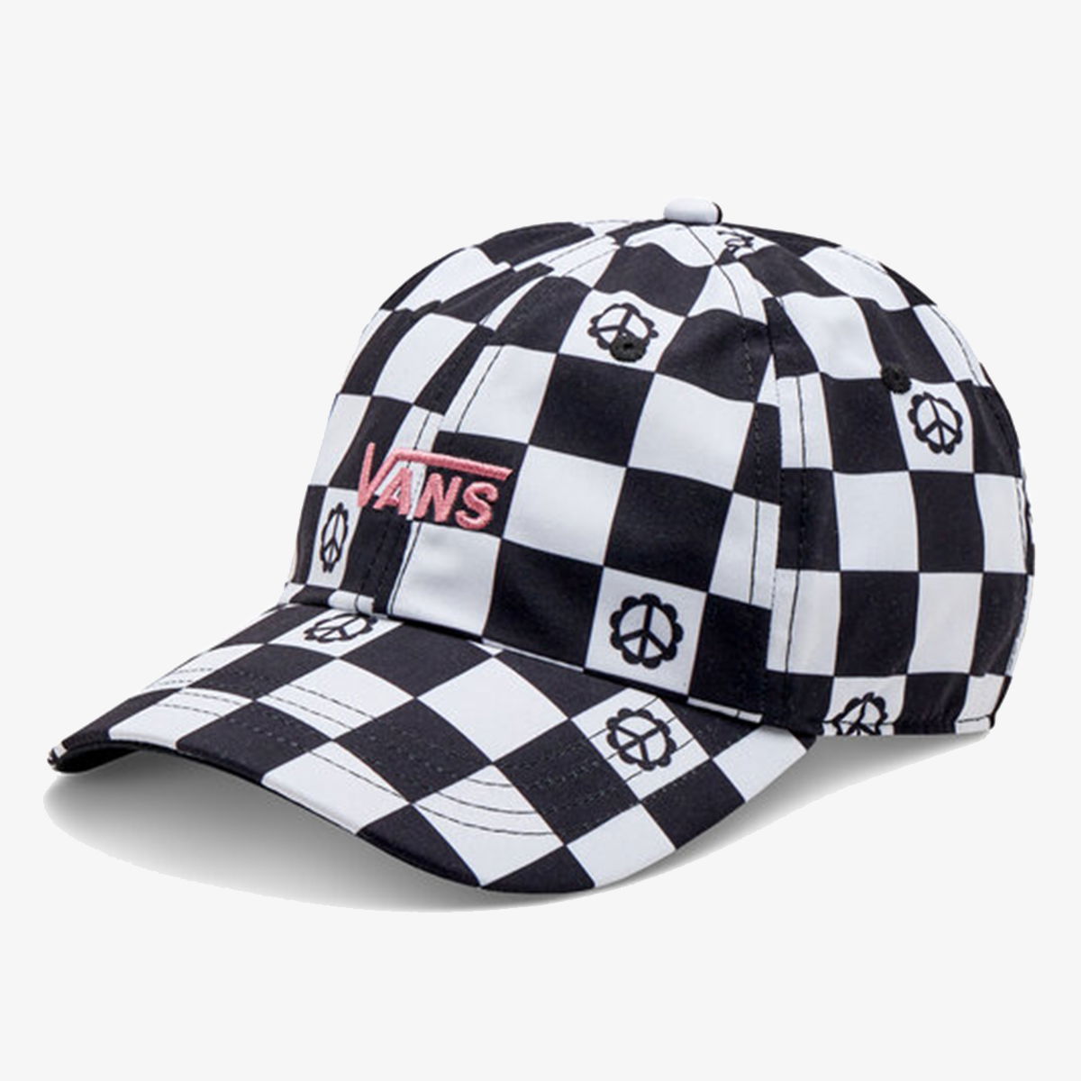 Kapa Vans Checkered Print Baseball Cap Črna | VN0A34GRY0J, 1