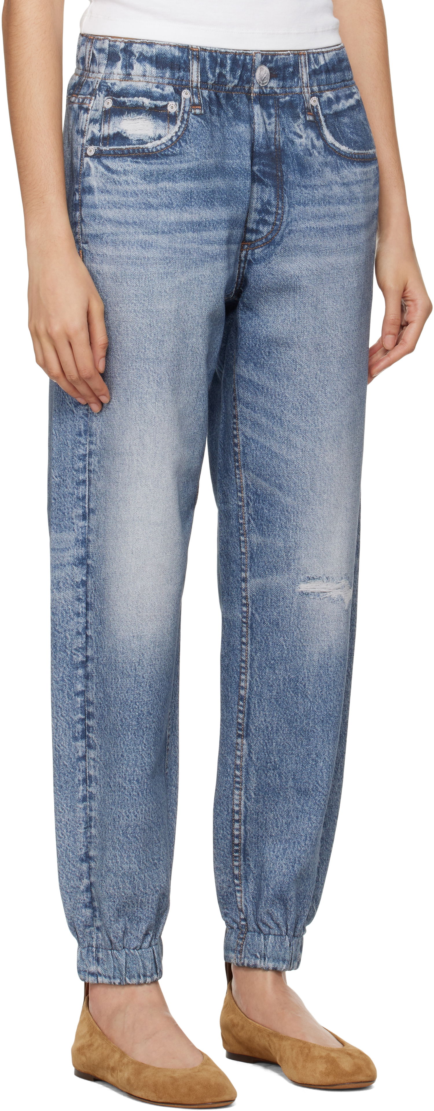Kavbojke rag & bone Miramar Terry Jogger Lounge Pants Modra | WCW23F70008200, 1