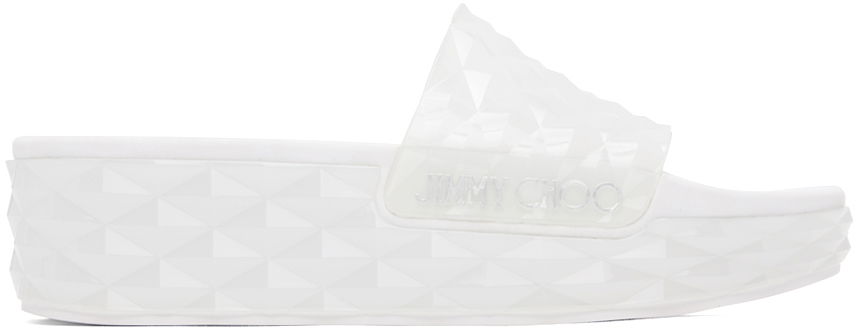 Modni dodatki Jimmy Choo Jimmy Choo Diamond Slides Bela | DIAMOND SLIDE RUB, 0