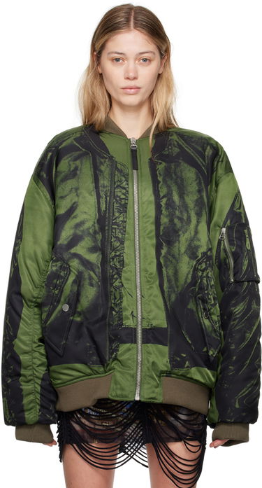 Bomber jakna Jean Paul Gaultier Jean Paul Gaultier Trompe L'œil Print Bomber Jacket Zelena | 24/30-F-BL046-C538-4100, 0