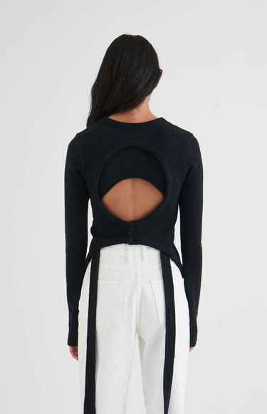 Majica AXEL ARIGATO Fleur Open Back Top Črna | A2098001, 3