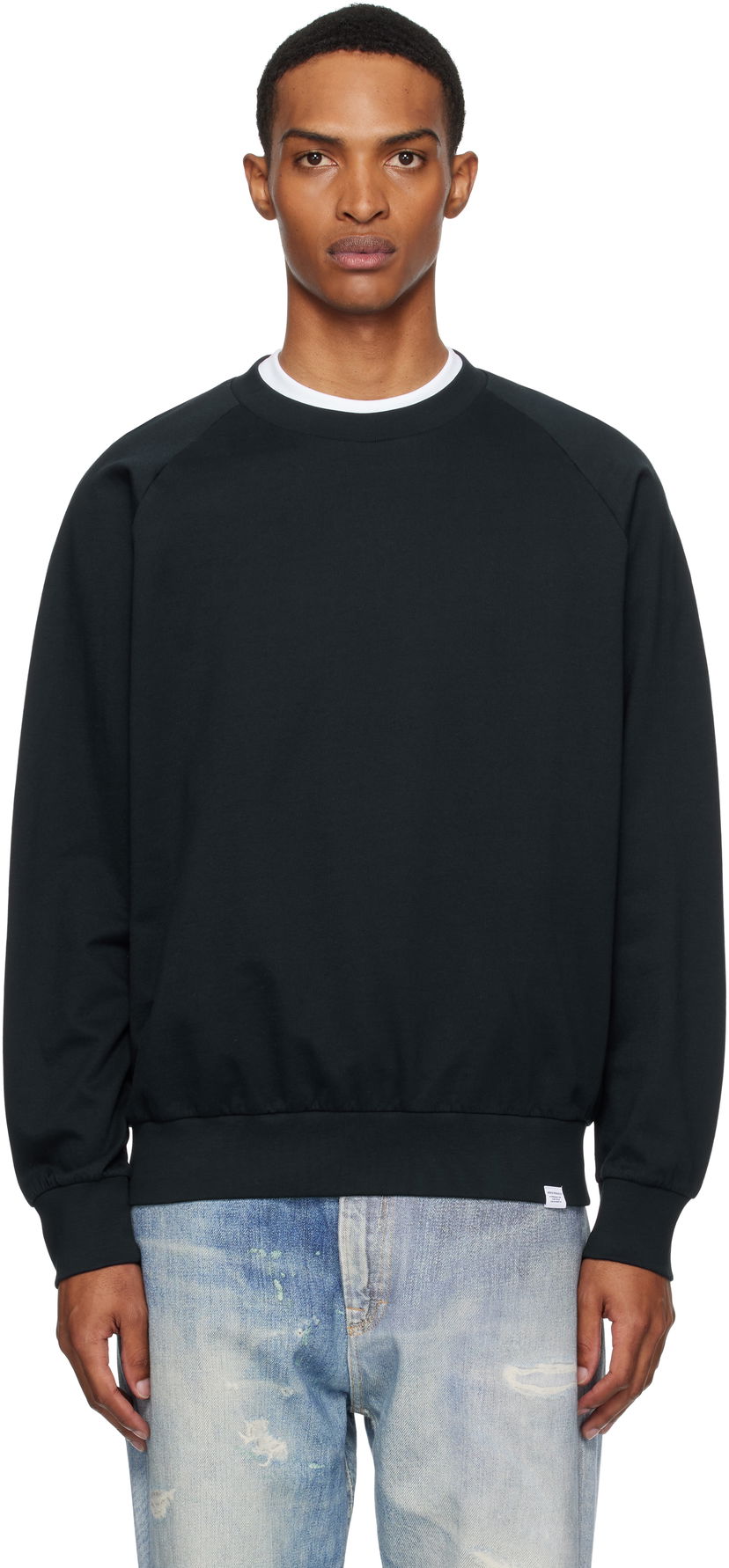Pulover NORSE PROJECTS Norse Projects Marten Relaxed Raglan Sweatshirt Črna | N20-1365