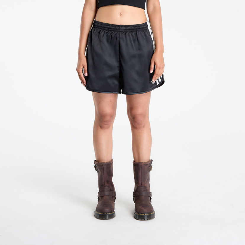 Kratke hlače adidas Originals adidas Originals Satin Ruffle 3-Stripes Shorts Črna | KC8816
