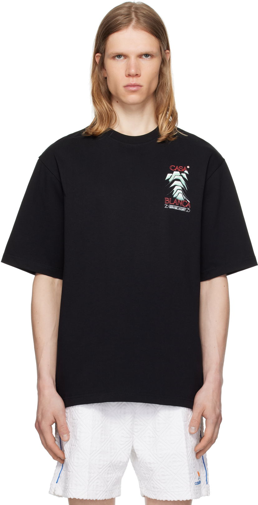 Majica Casablanca Casablanca Frosty Mountain T-Shirt Črna | MPF25-JTS-044-06