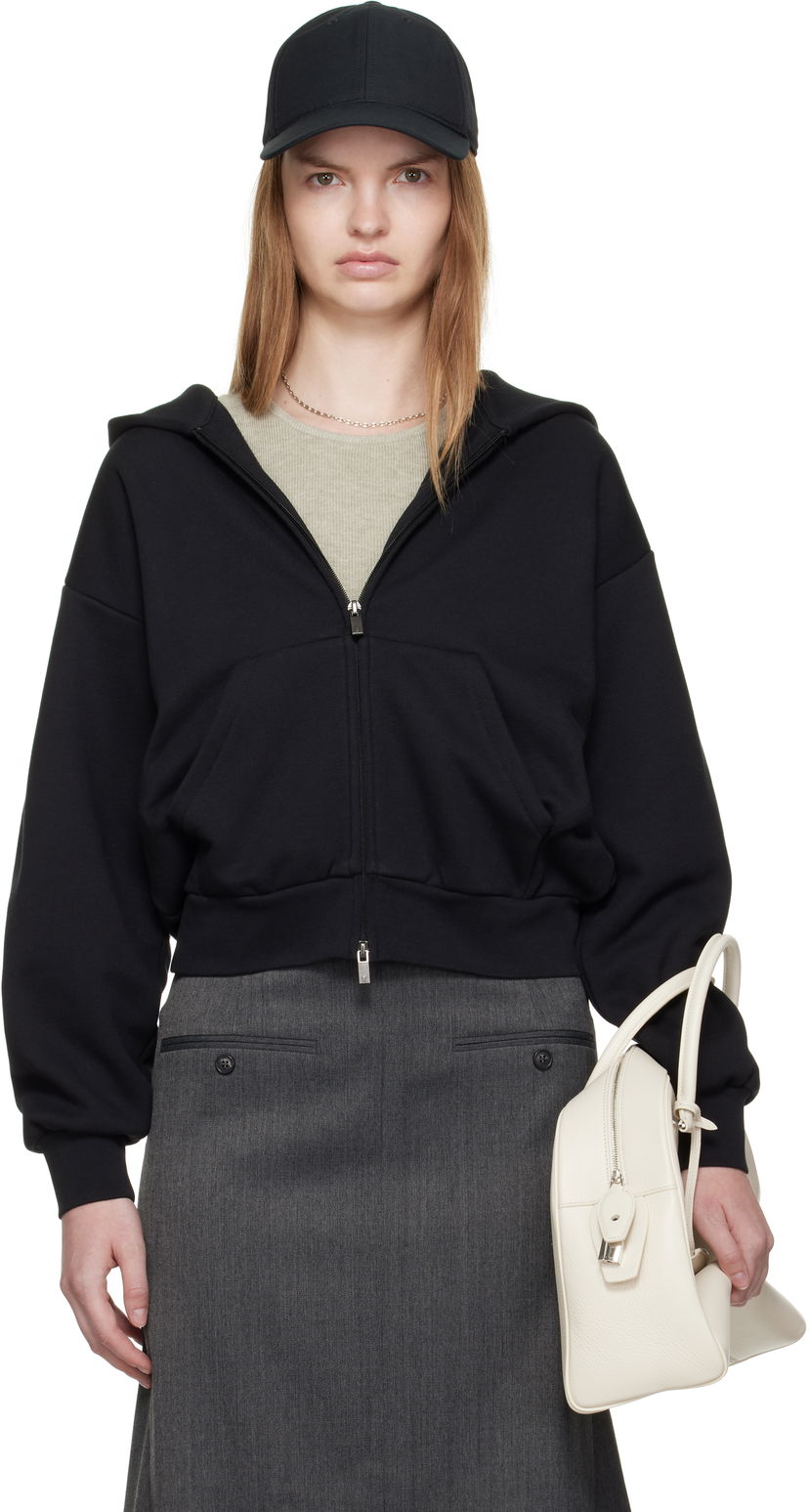 Pulover Fear of God Fear of God ESSENTIALS Classic Fit Zip-Up Hoodie Črna | 192SP255090FW