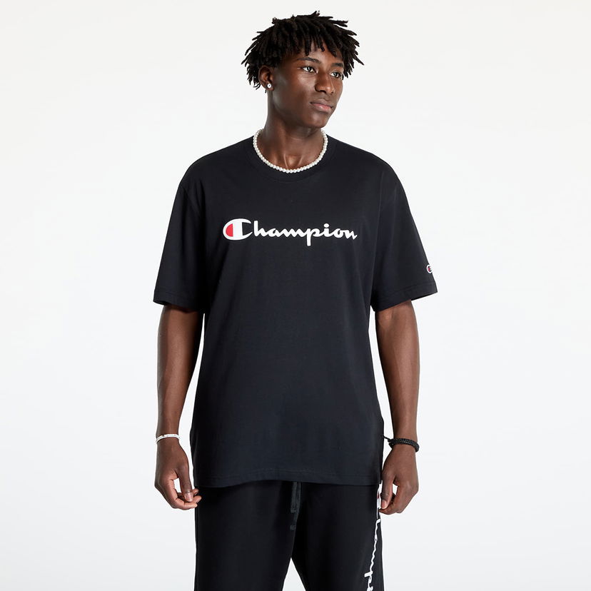 Majica Champion SS Tee Black Črna | 220256 CHA KK001