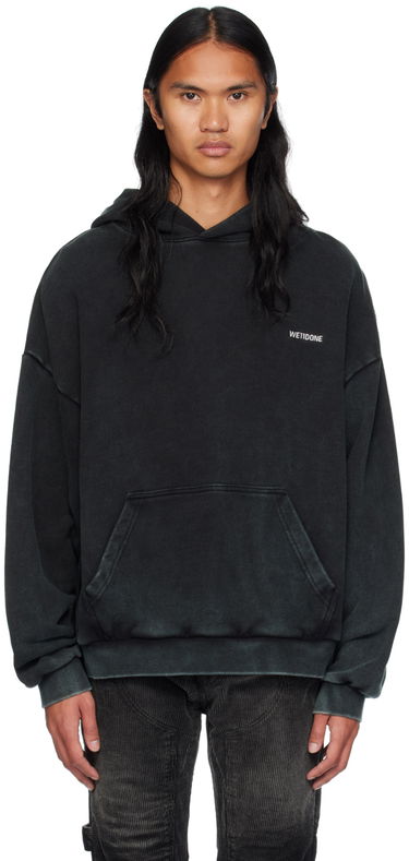 Pulover We11done Raw Edge Hoodie by Črna | WD-TH2-24-809-U-BK, 0