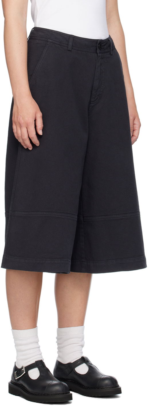Kratke hlače YMC YMC Ezy Wide-Leg Cropped Trousers Mornarica | Q4WML, 1