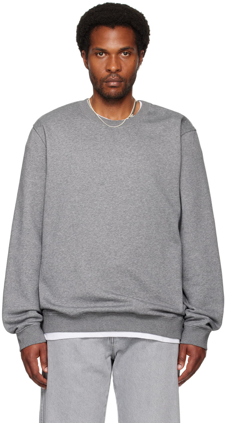 Pleteni pulover SKIMS Fleece Lounge Crewneck Sweatshirt Siva | TP-PLO-5424M
