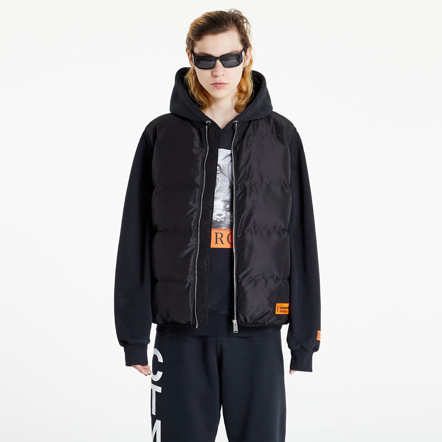 Telovnik HERON PRESTON Logo Tape Nylon Padded Vest Črna | HMEA073S22FAB0011000, 0