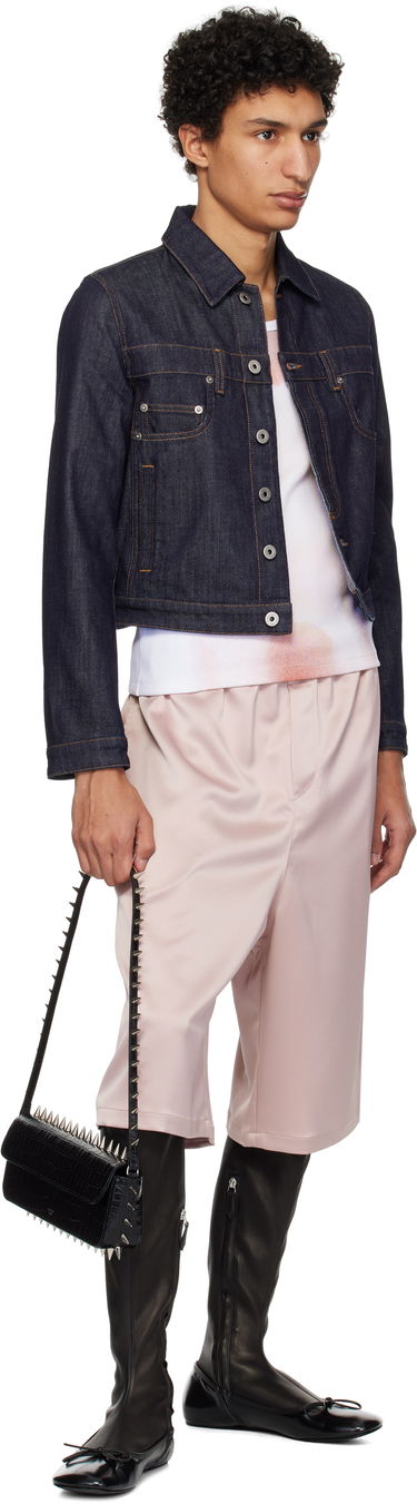 Jakna Jean Paul Gaultier Jean Paul Gaultier 'The Inverted' Cropped Denim Jacket Modra | 25/33-F-VE089-D019-55, 3