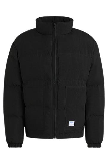 Puhovka BOSS Water-Repellent Puffer Jacket Črna | 50522234