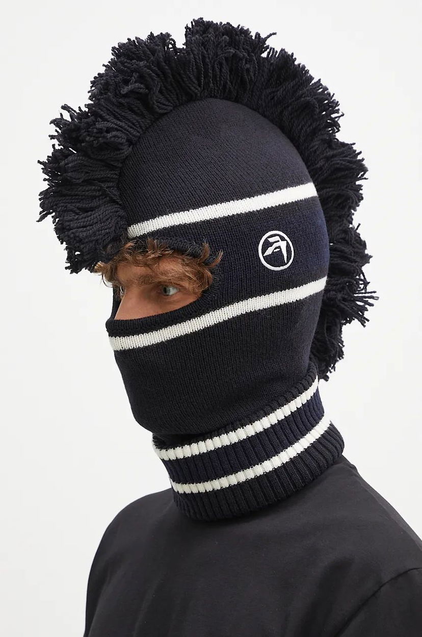 Klobuk Ambush Fringe Knit Balaclava Črna | BMLC001F24KNI0011031