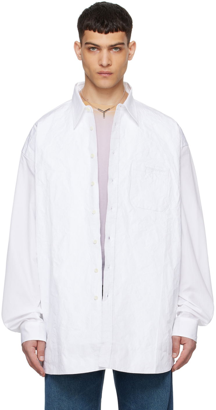Srajce Y/PROJECT Scrunched Shirt Bela | 201SI008, 0