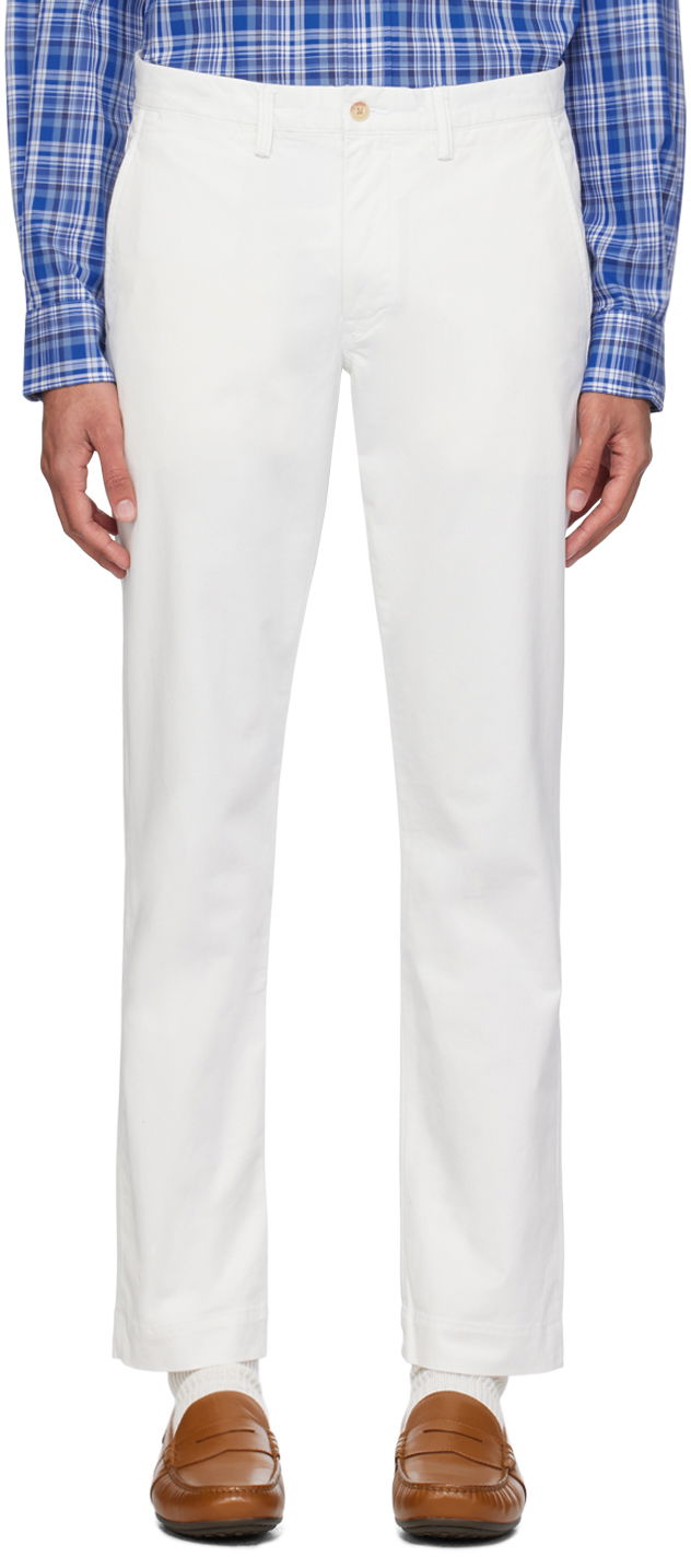 Hlače Polo by Ralph Lauren Polo Ralph Lauren Straight Fit Trousers Bela | 710690138100