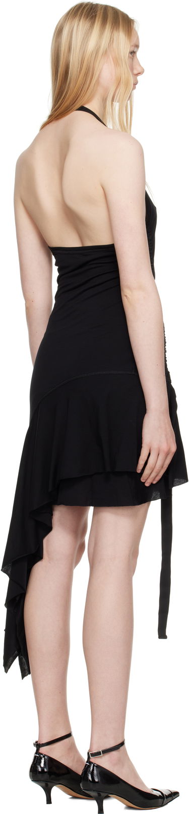 Obleke Helmut Lang Helmut Lang Halter Minidress Črna | P01HW603, 2