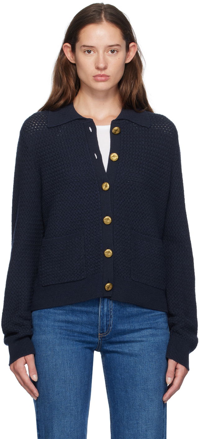 Pleteni pulover rag & bone Jax Knit Cardigan Modra | WAS24F019UG19, 0