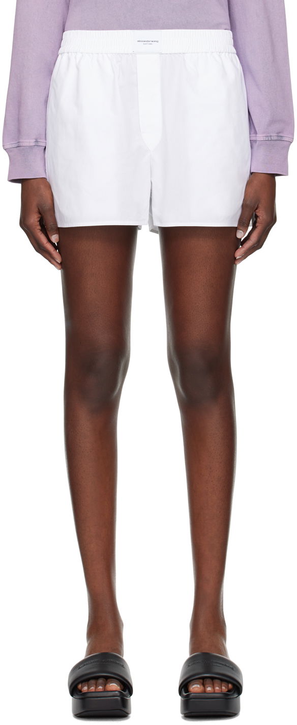 Kratke hlače Alexander Wang Alexander Wang.t Button-Fly Shorts Bela | 4WC2244370