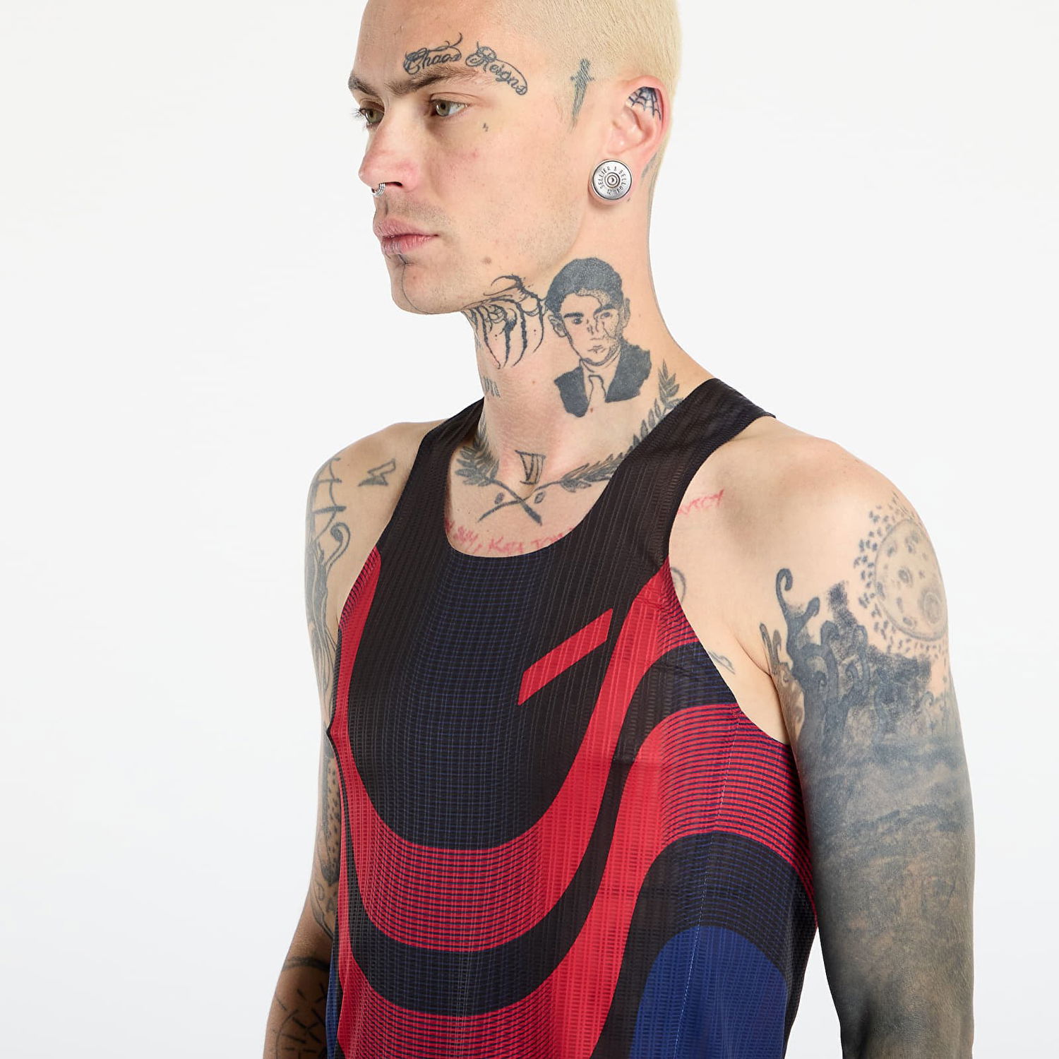 Majica brez rokavov Soar Running Ribbed Race Vest with Curved Pattern Večbarvna | AW25-SV7M-BLK/RE, 1