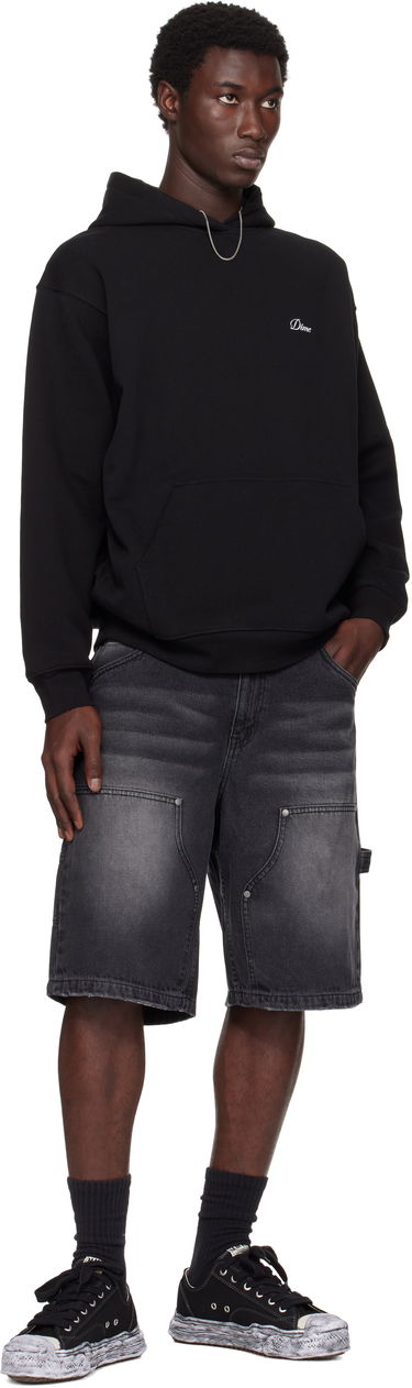Pulover Dime Cursive Small Logo Hoodie Črna | DIMESU2537BLK, 3