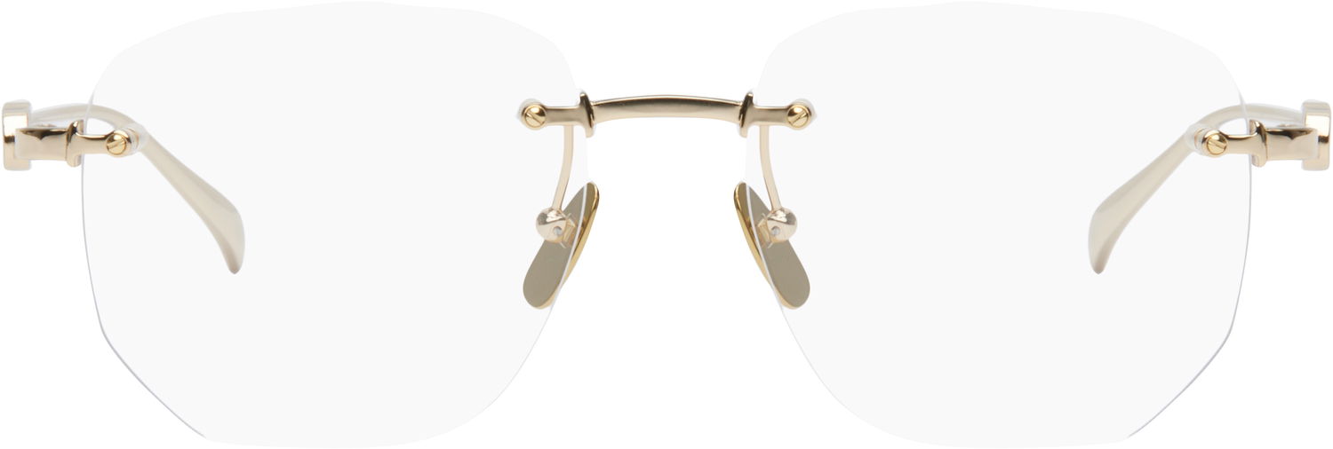 Sončna očala Gucci Gucci Block Text Square Rimless Glasses Kovinski | GG1806O-002, 0