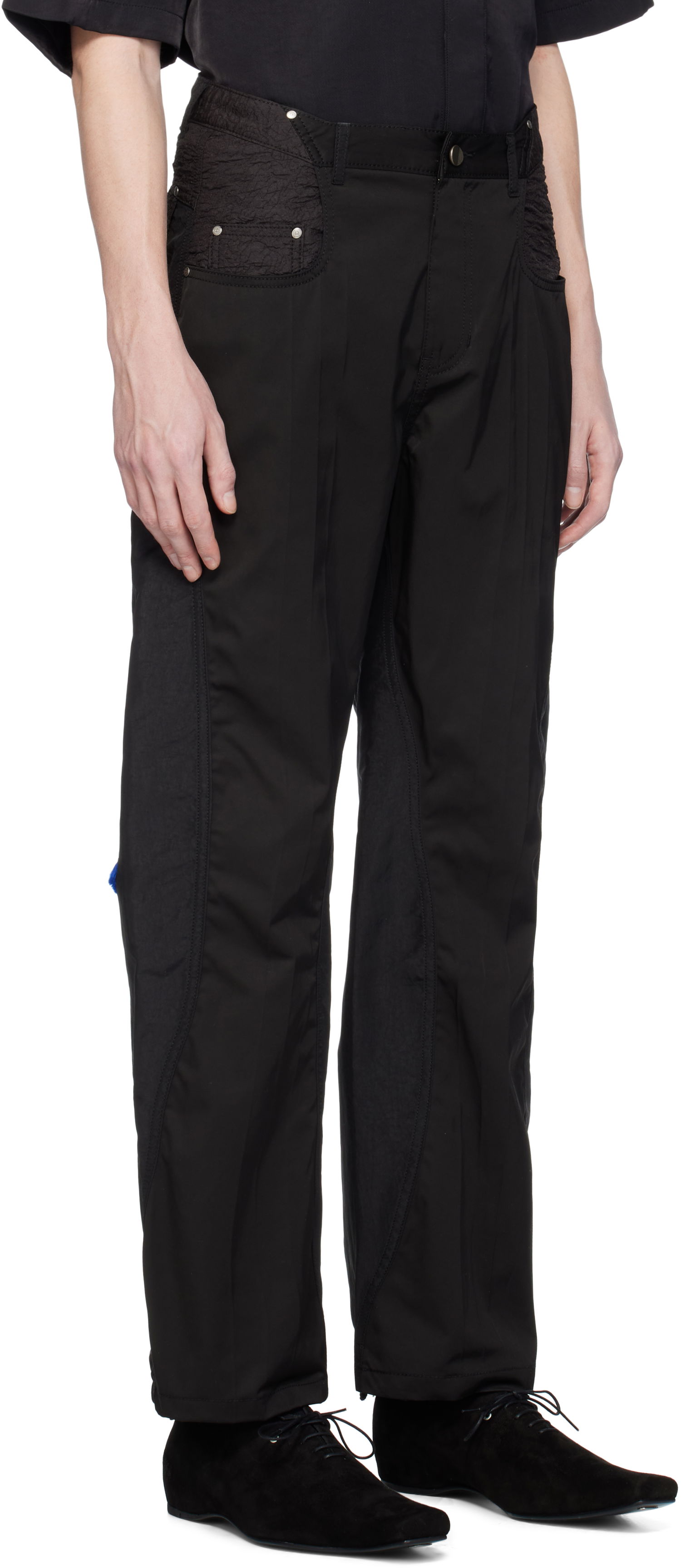 Hlače ADER ERROR ADER error 0104 Cropped Wide-Leg Trousers Črna | BO01SSBT0104BK, 1