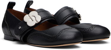 Nega čevljev SHUSHU/TONG SHUSHU/TONG Round-Toe Ballerina Flats Črna | FSDEAC06 LEA252, 3