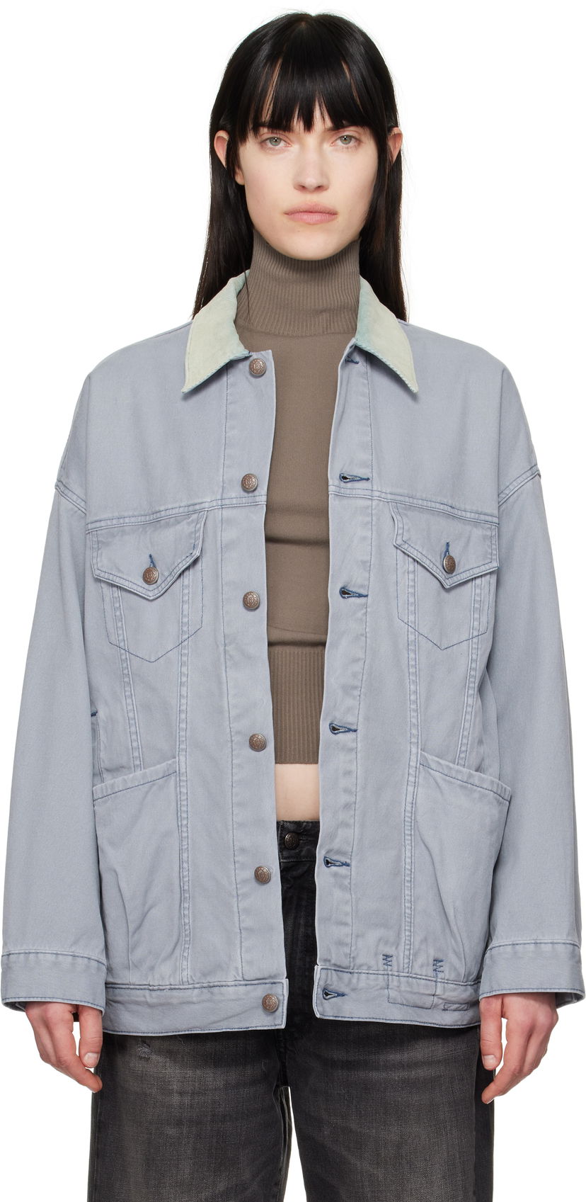 Jakna R13 R13 Lacey Trucker Denim Jacket Modra | R13WD210-D279A