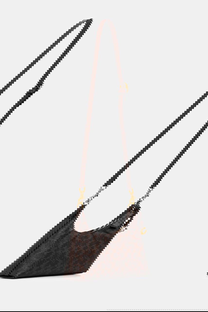 Torba za čez ramo Coach Juliet Monogram Crescent Shoulder Bag Rjava | CAM26, 1