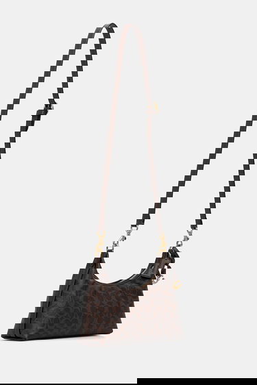 Torba za čez ramo Coach Juliet Monogram Crescent Shoulder Bag Rjava | CAM26, 1