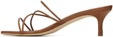 Modni dodatki Manolo Blahnik Manolo Blahnik Ninfemu Kitten Heel Mules Rjava | 224-1738, 2