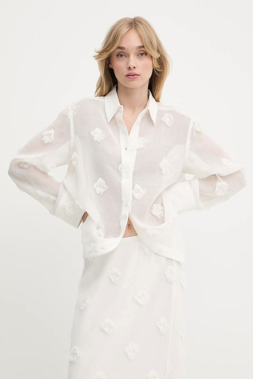 Srajce Samsoe Samsoe Samsoe Samsoe SANOT Relaxed Fit Shirt Bela | F25200058
